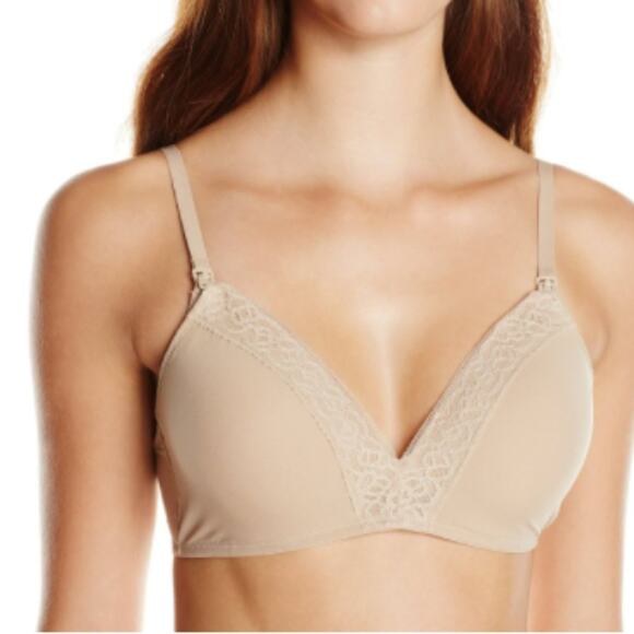 Natori Women's Grace Maternity Wire Free Contour Bra Adjustable Straps Nude 34C - Picture 11 of 11
